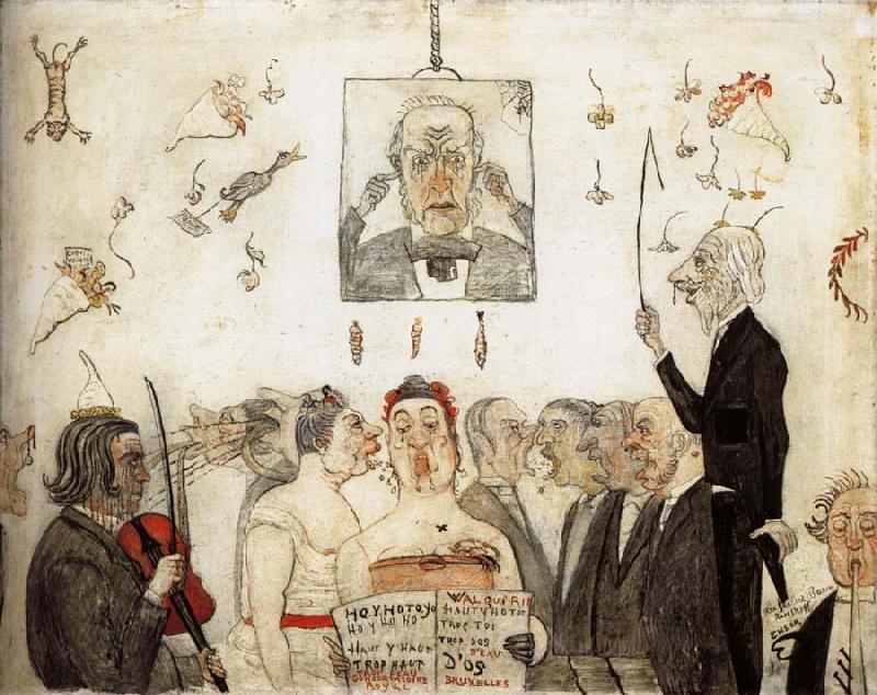 James Ensor At the Conservatory Norge oil painting art